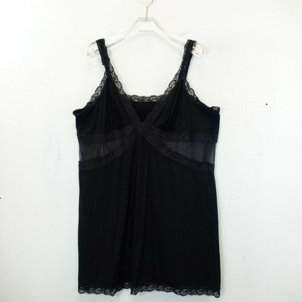Adore Me Womens 3X XXXL Black Floral Lace Chemise Dress Sleepwear‎ Strappy New